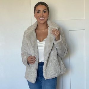 Faux fur coat